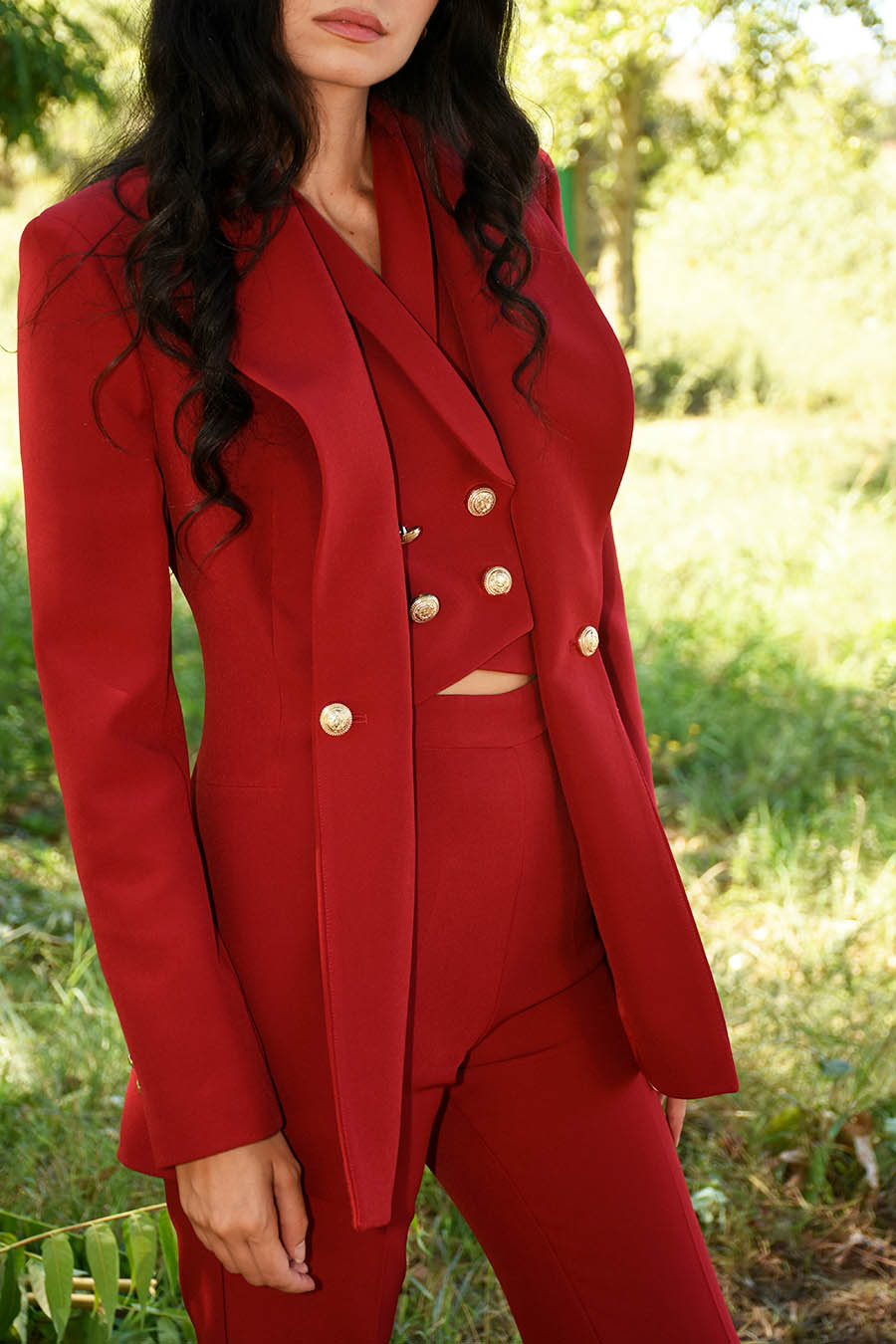 Tailleur Unica 3 pezzi colorazione Bordeaux