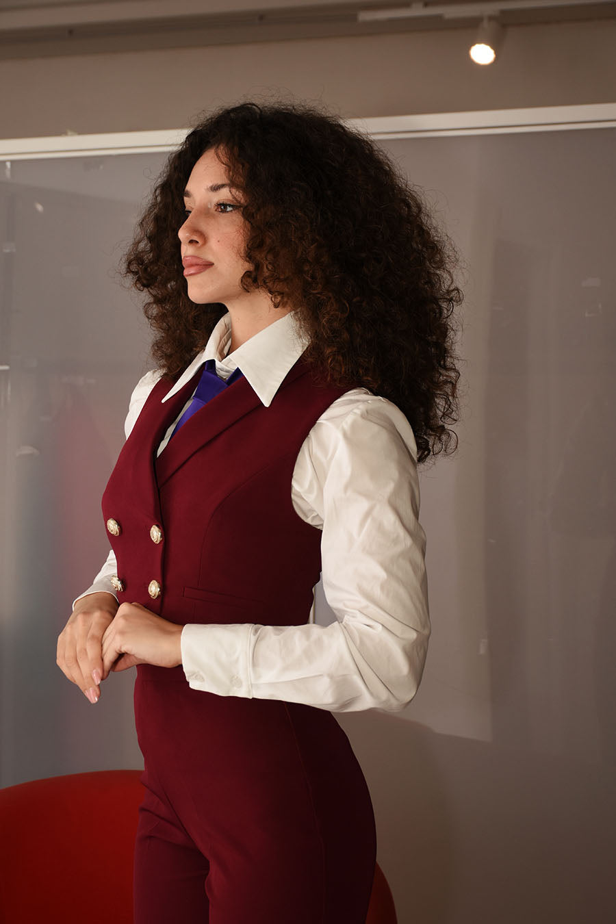 Tailleur Unica 3 pezzi colorazione Bordeaux