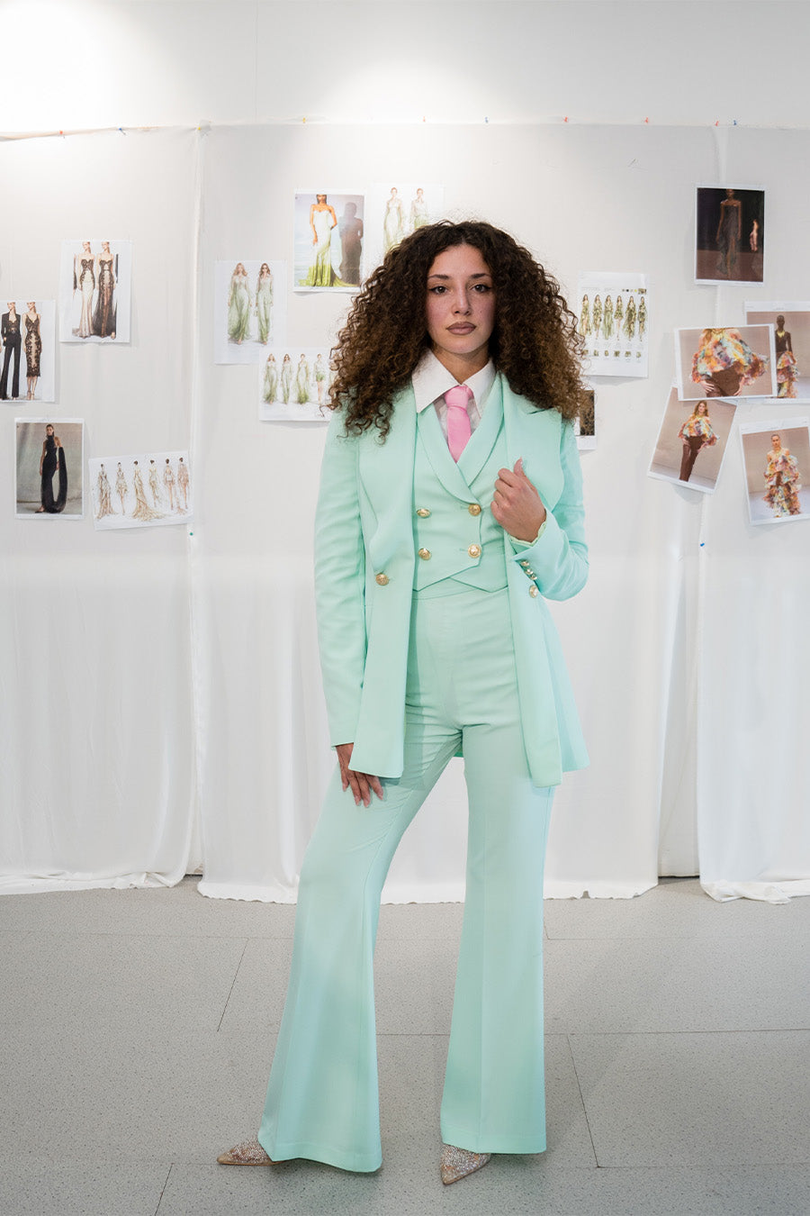 Tailleur Unica 3 pezzi colorazione Tiffany