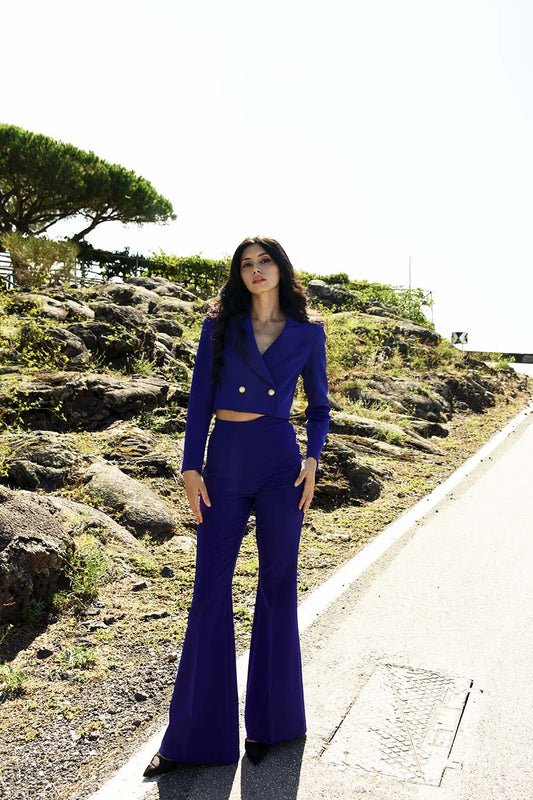 Tailleur Unica 2 pezzi colorazione Blu Cropped