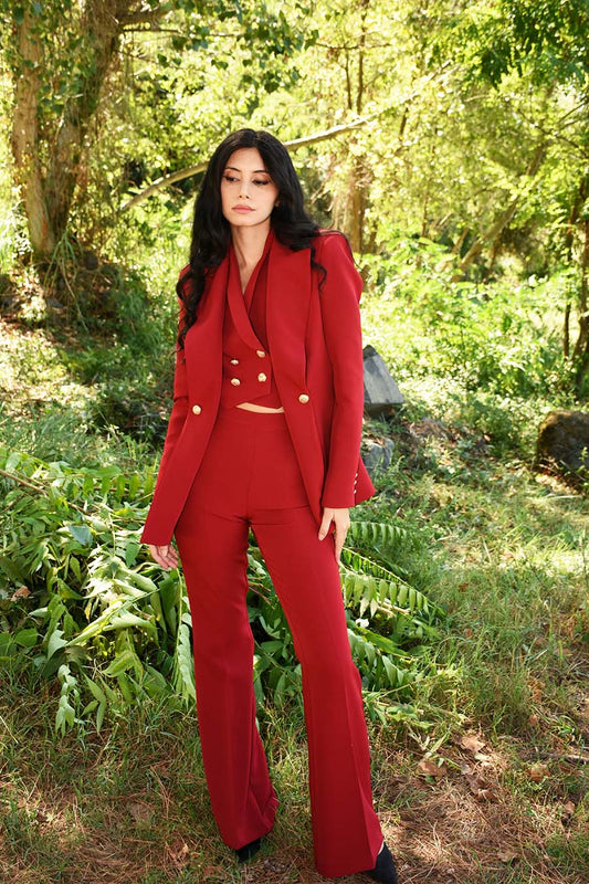 Tailleur Unica 3 pezzi colorazione Bordeaux