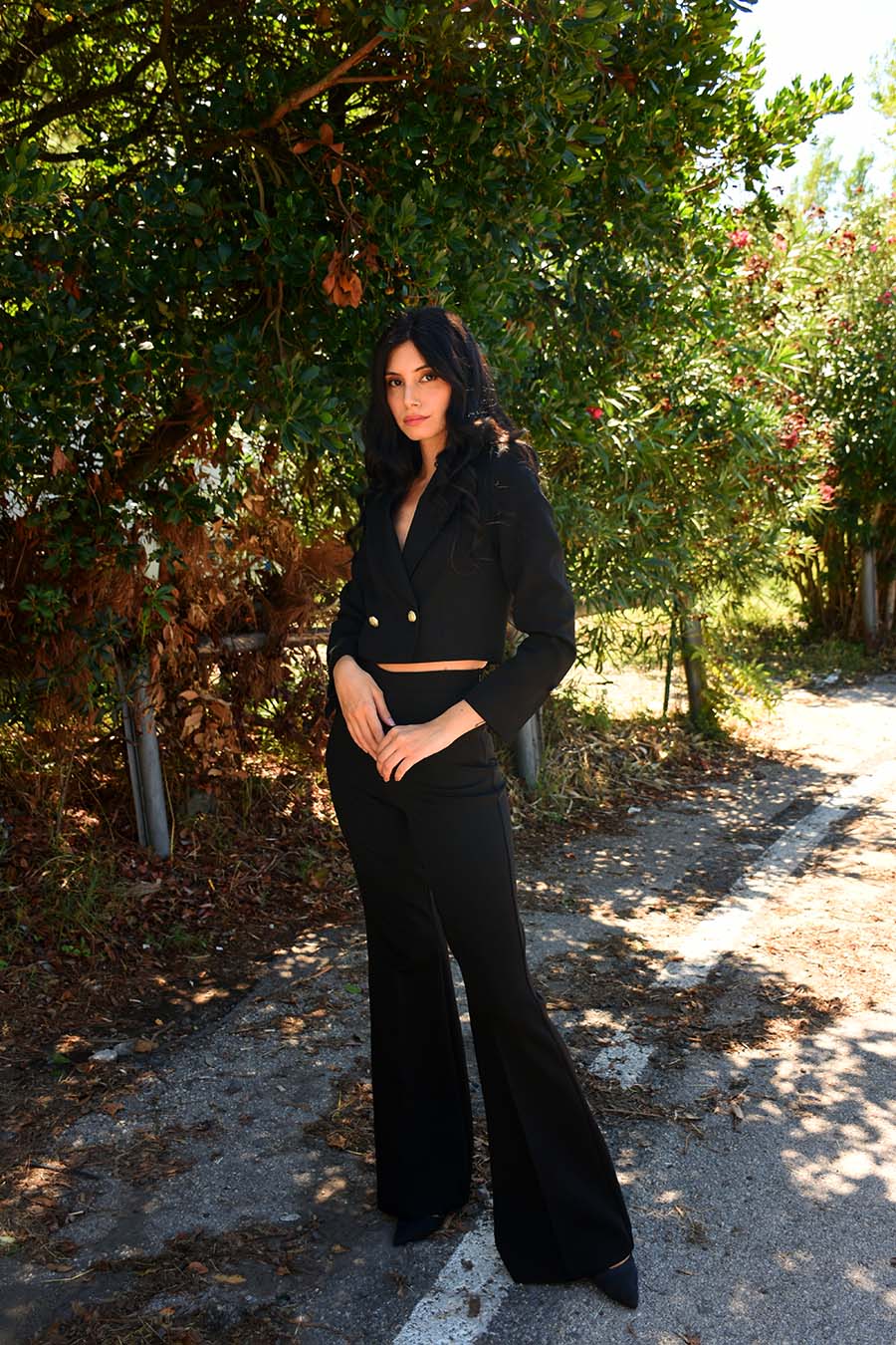 Tailleur Unica 2 pezzi colorazione Nero Cropped