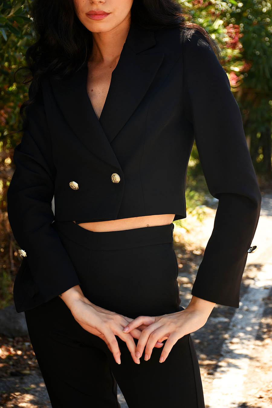 Tailleur Unica 2 pezzi colorazione Nero Cropped