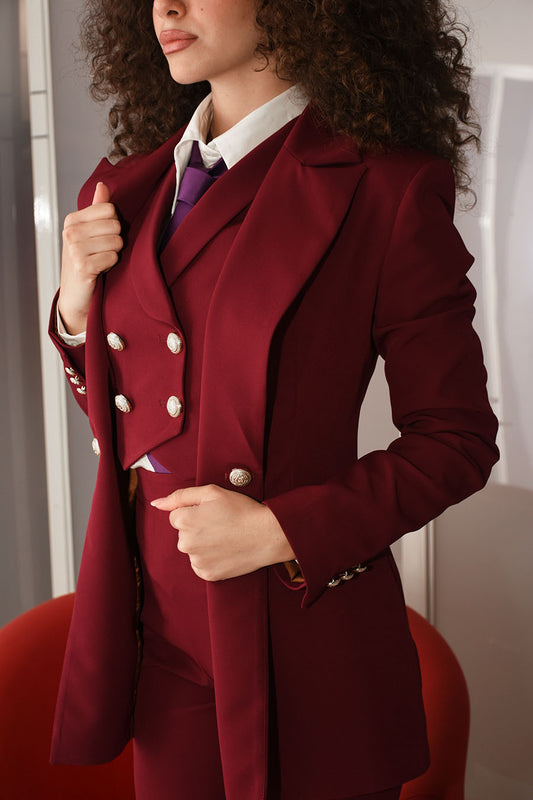 Tailleur Unica 3 pezzi colorazione Bordeaux