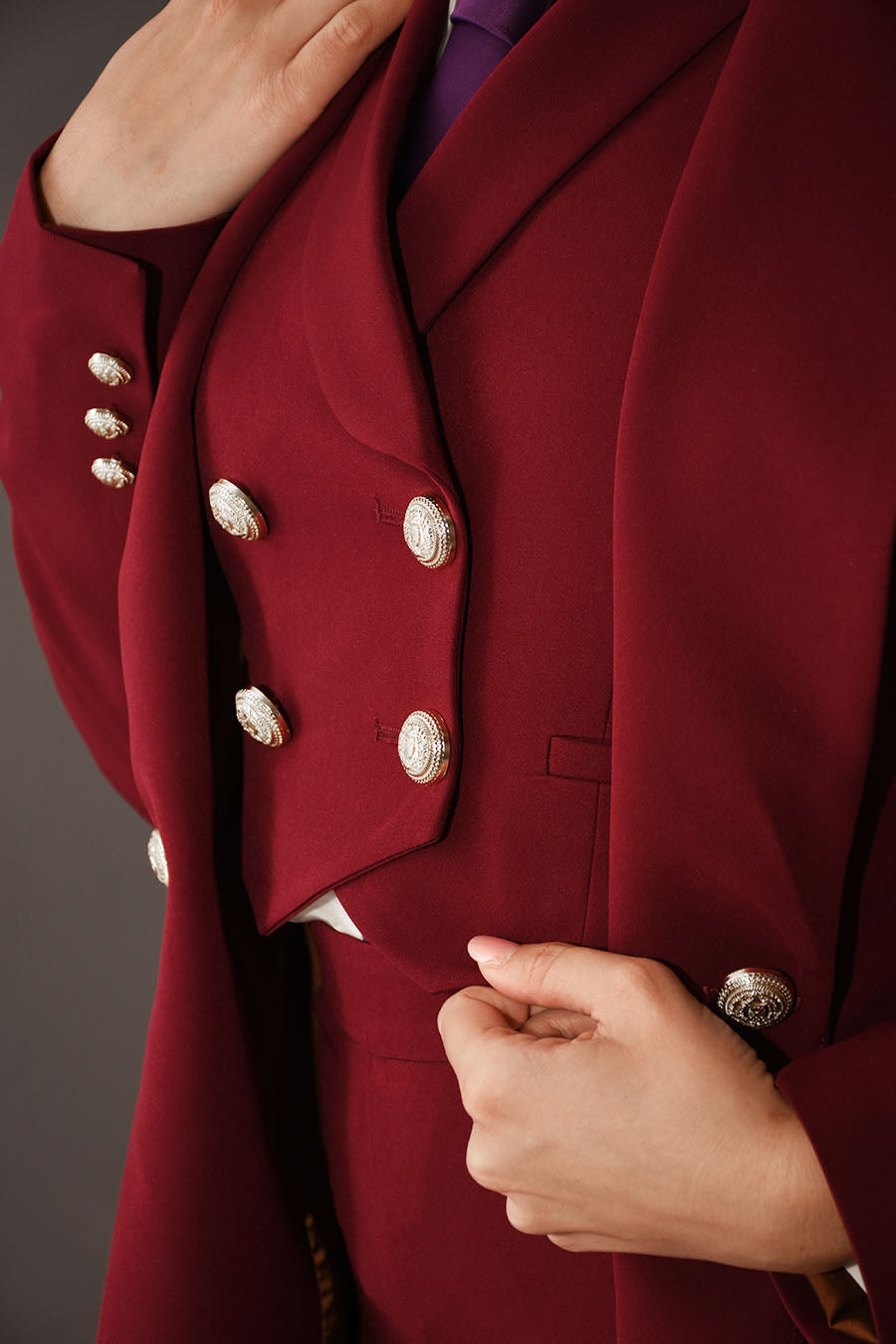 Tailleur Unica 3 pezzi colorazione Bordeaux