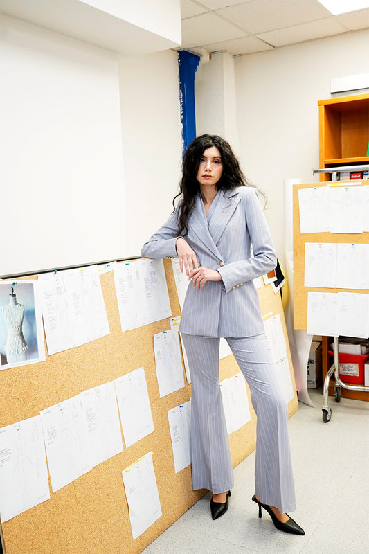 Tailleur Unica 3 pezzi colorazione Gessato Grigio